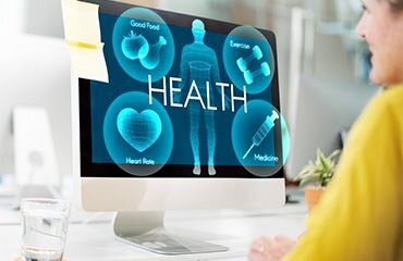 healthcare resources on computer